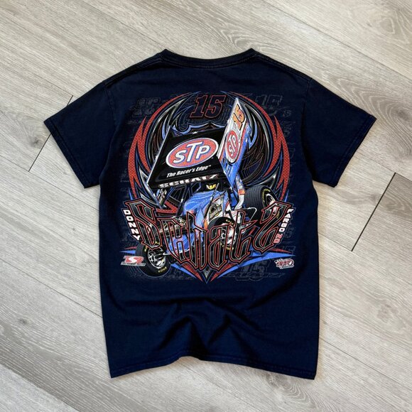 Rare Vintage Y2K Donny Schatz #15 STP Sprint Car Racing Men's T-Shirt - Small - Picture 2 of 6